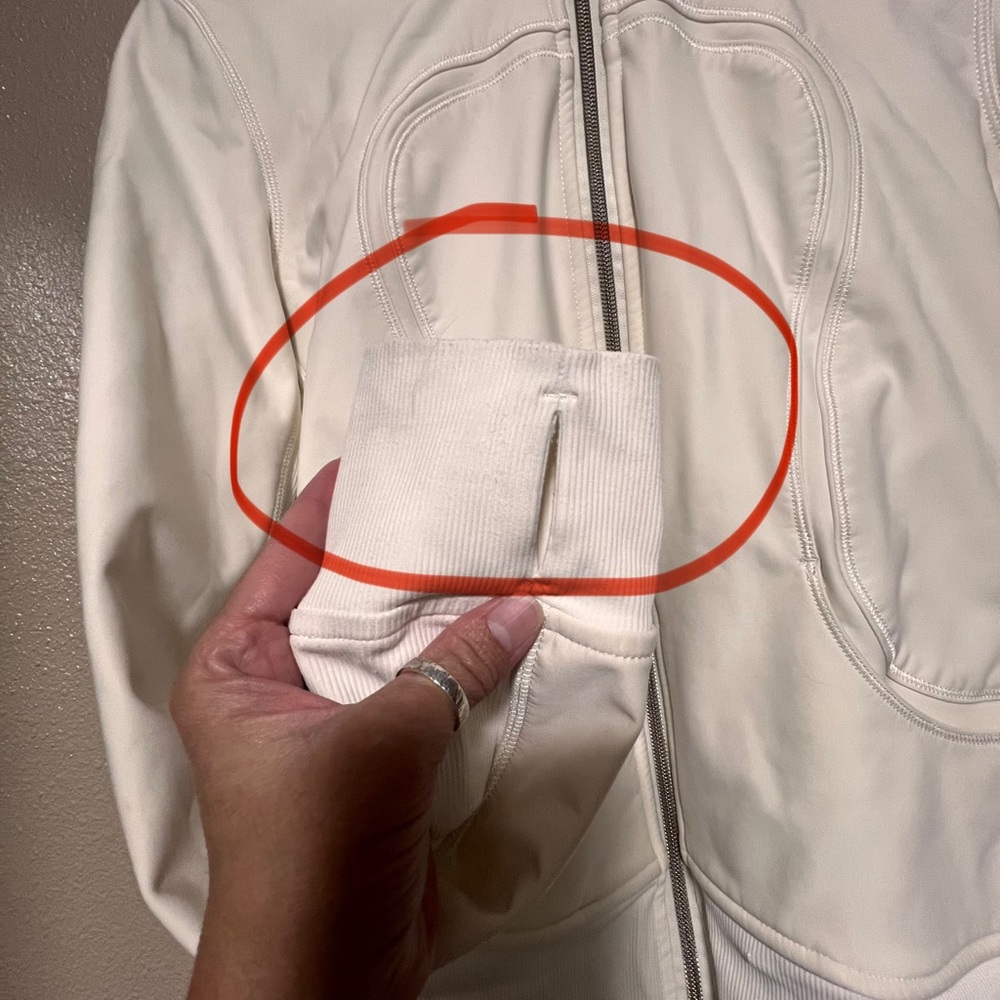 Lululemon Athletica Cream Softshell Limited Edition Uba Jacket Activewear Coat - Picture 5 of 15